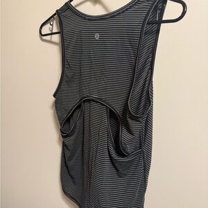 lululemon athletica Black Striped Women's Tank Top